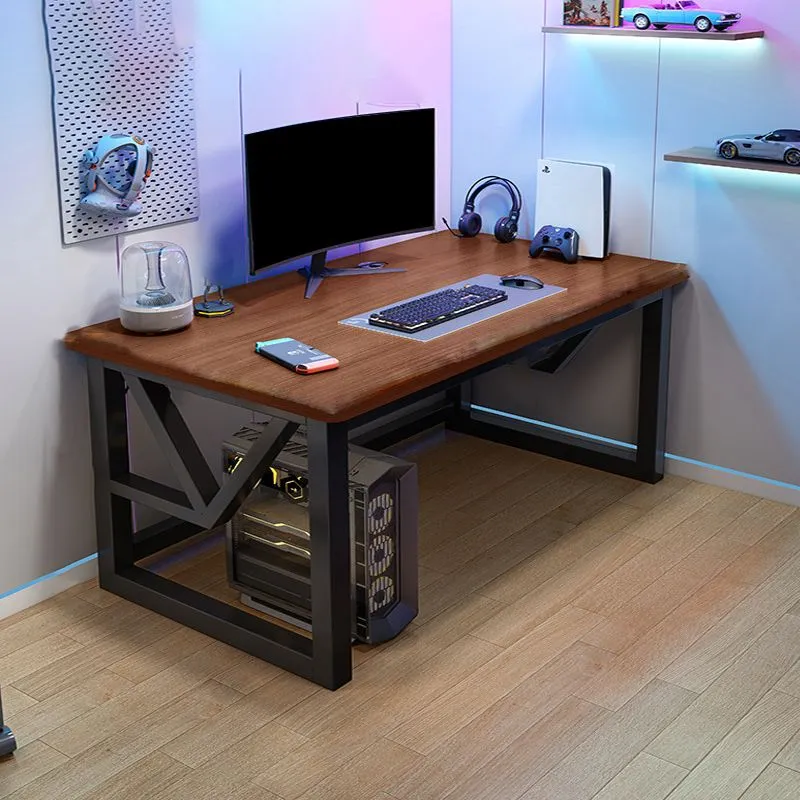 Bureau d'ordinateur rectangulaire avec gestion des câbles de 29,5 pouces Clearhalo