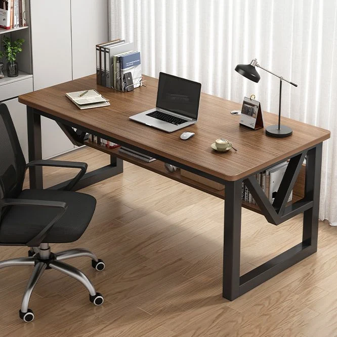 Bureau d'ordinateur rectangulaire avec gestion des câbles de 29,5 pouces Clearhalo