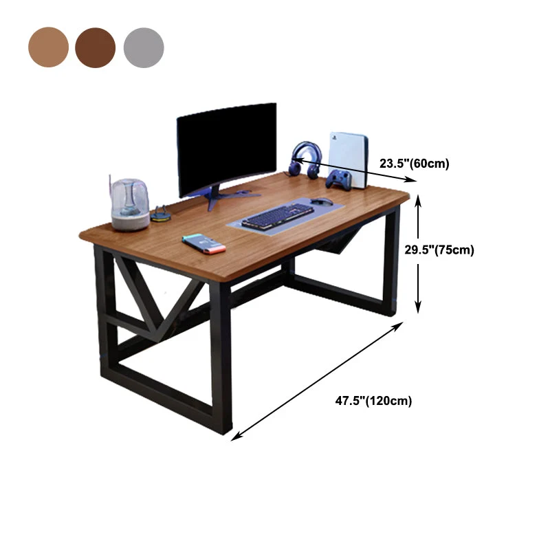 Bureau d'ordinateur rectangulaire avec gestion des câbles de 29,5 pouces Clearhalo