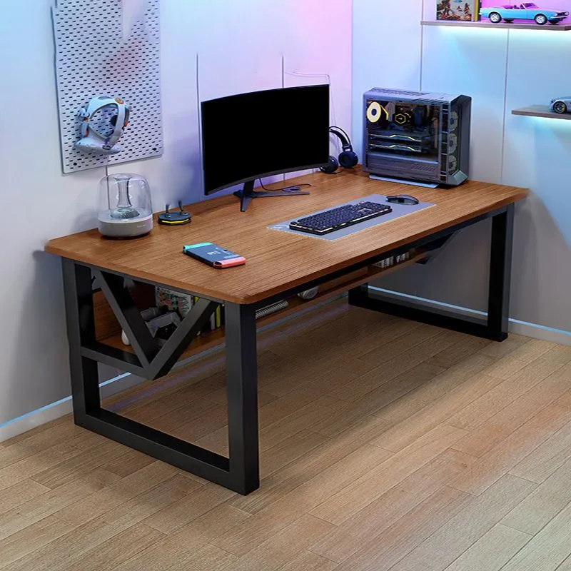 Bureau d'ordinateur rectangulaire avec gestion des câbles de 29,5 pouces Clearhalo
