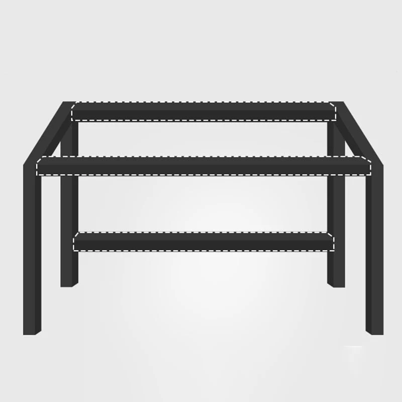 Bureau d'ordinateur rectangulaire en bois Bureau de jeu moderne de 29,13 po de hauteur avec pieds en acier Clearhalo