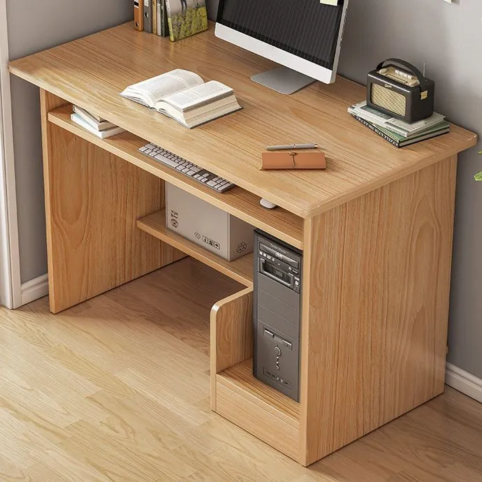 Bureau d'ordinateur rectangulaire en bois manufacturé de bureau moderne de 15,6 pouces de largeur Clearhalo