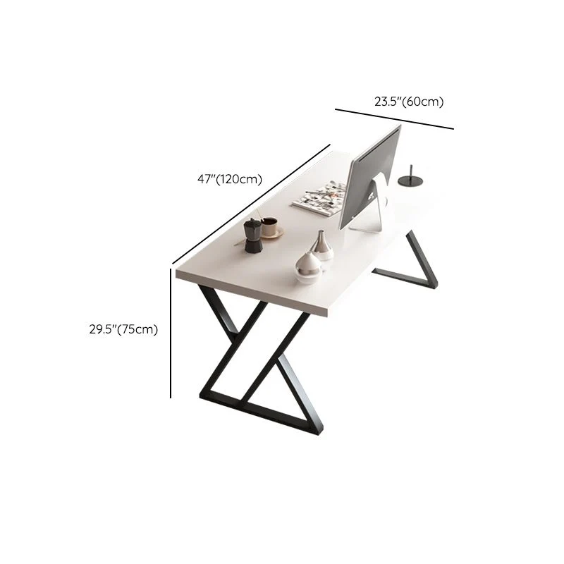 Bureau d'ordinateur rectangulaire en bois massif, finition Antique Clearhalo