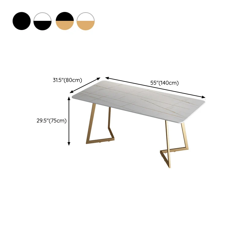 Bureau d'ordinateur rectangulaire contemporain avec finition antique Clearhalo