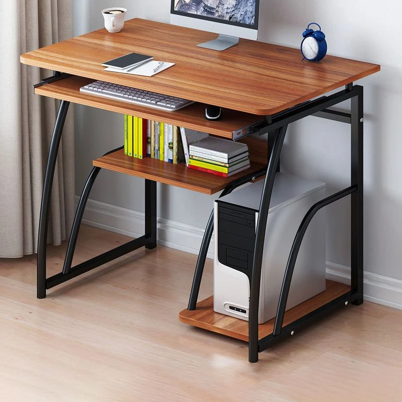 Bureau d'ordinateur rectangulaire contemporain en bois manufacturé, 27,6"L x 15,7"L x 28"H Clearhalo