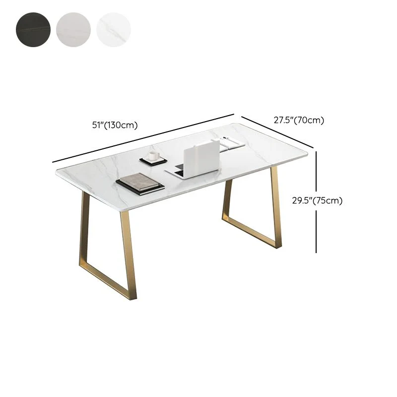 Bureau d'ordinateur rectangulaire Glam de 29,53 po de hauteur, finition antique Clearhalo