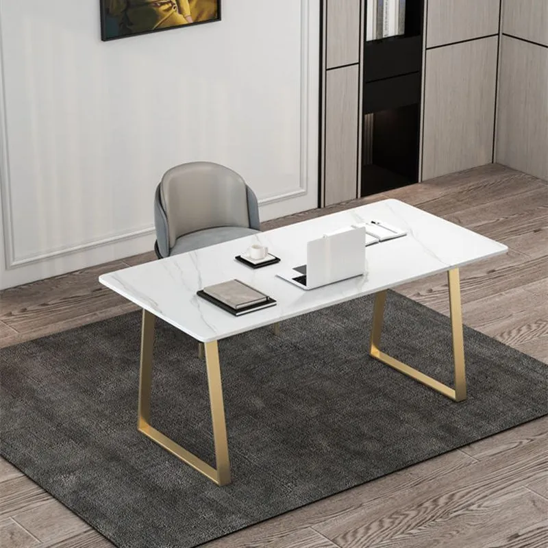 Bureau d'ordinateur rectangulaire Glam de 29,53 po de hauteur, finition antique Clearhalo