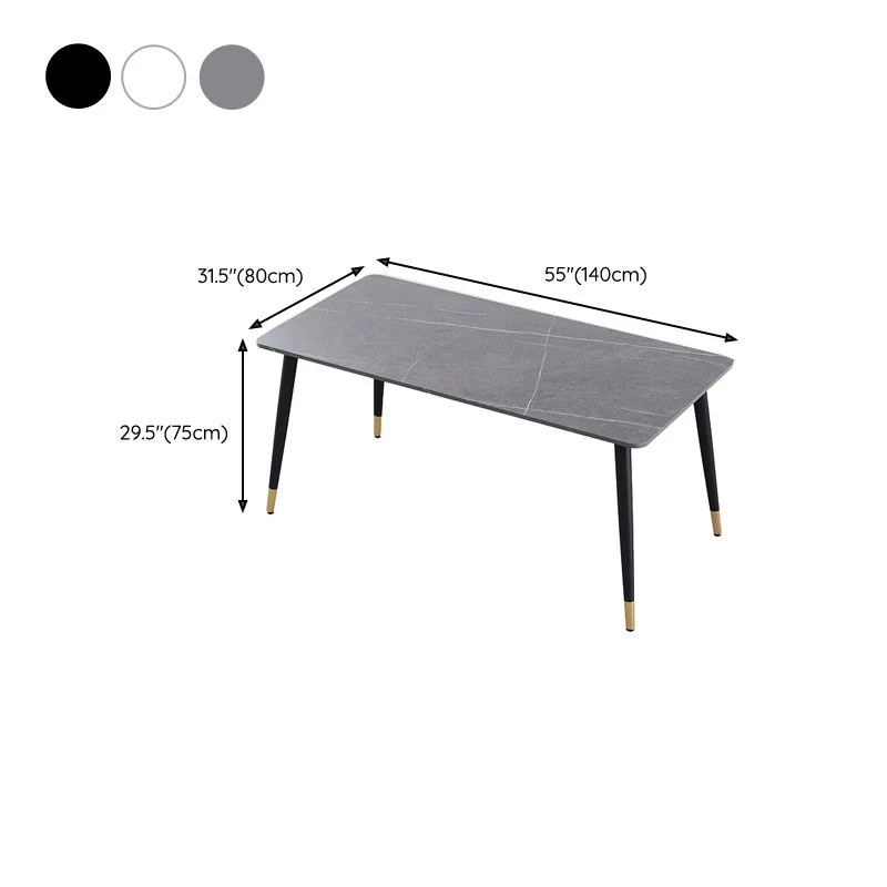 Bureau d'ordinateur rectangulaire Glam au fini antique avec pieds en métal Clearhalo