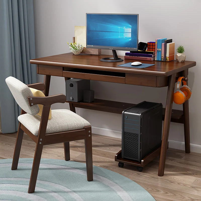 Bureau d'ordinateur rectangulaire de 30 po de hauteur, bureau moderne au fini mat Clearhalo