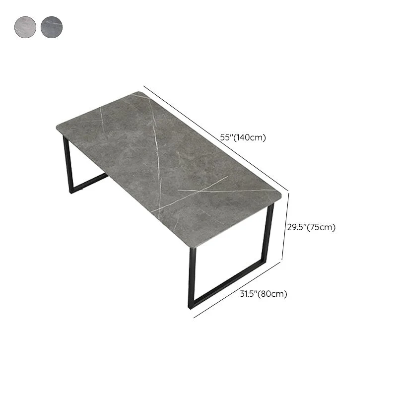 Bureau d'ordinateur rectangulaire en pierre, bureau d'ordinateur de style moderne pour le bureau Clearhalo