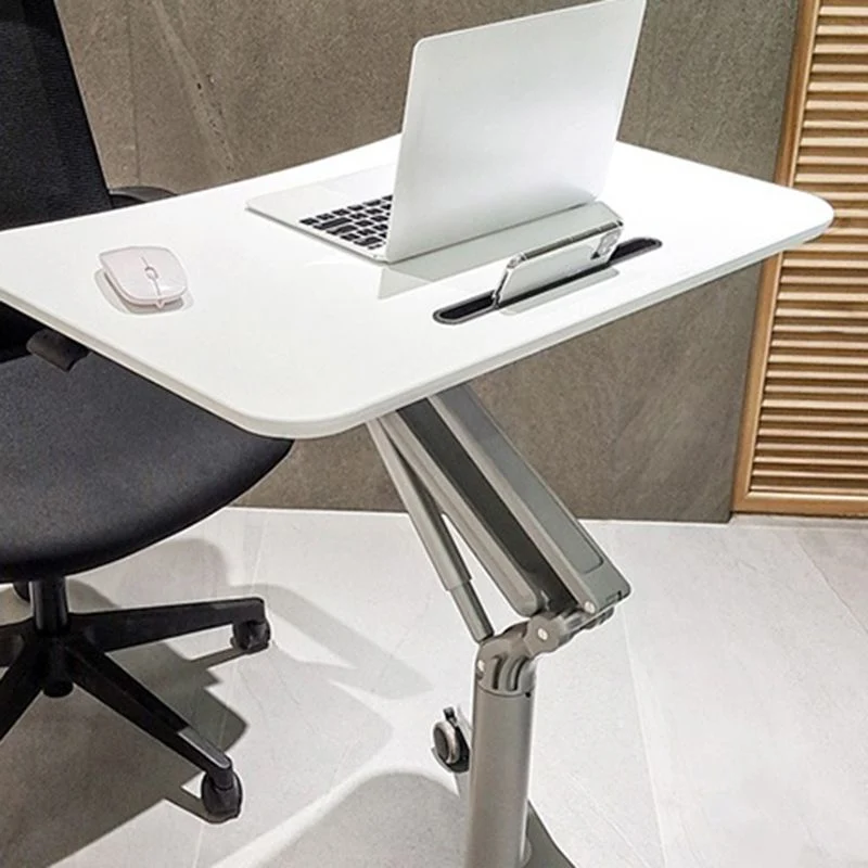 Bureau d'ordinateur rectangulaire pliable en bois d'ingénierie, style moderne Clearhalo