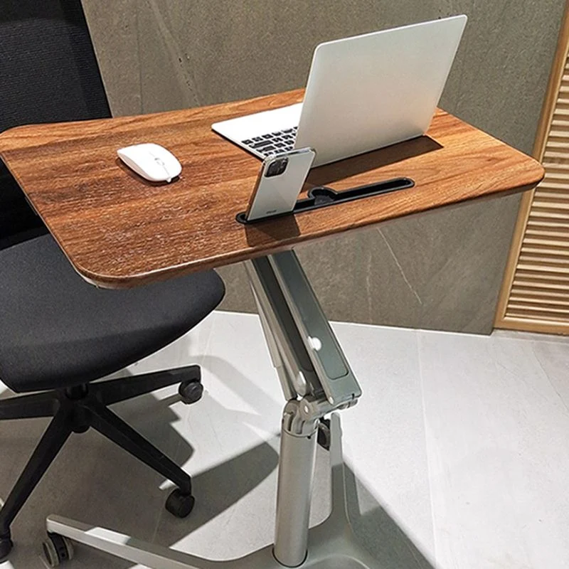 Bureau d'ordinateur rectangulaire pliable en bois d'ingénierie, style moderne Clearhalo