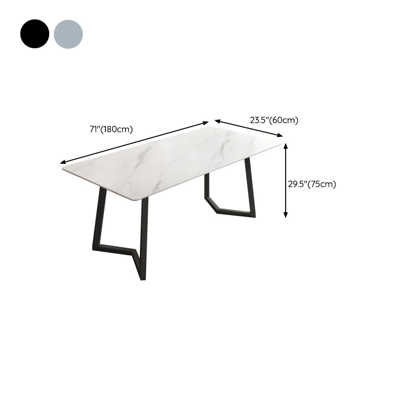 Bureau d'ordinateur rectangulaire Stone de 29,53 po de hauteur avec base Parsons Clearhalo