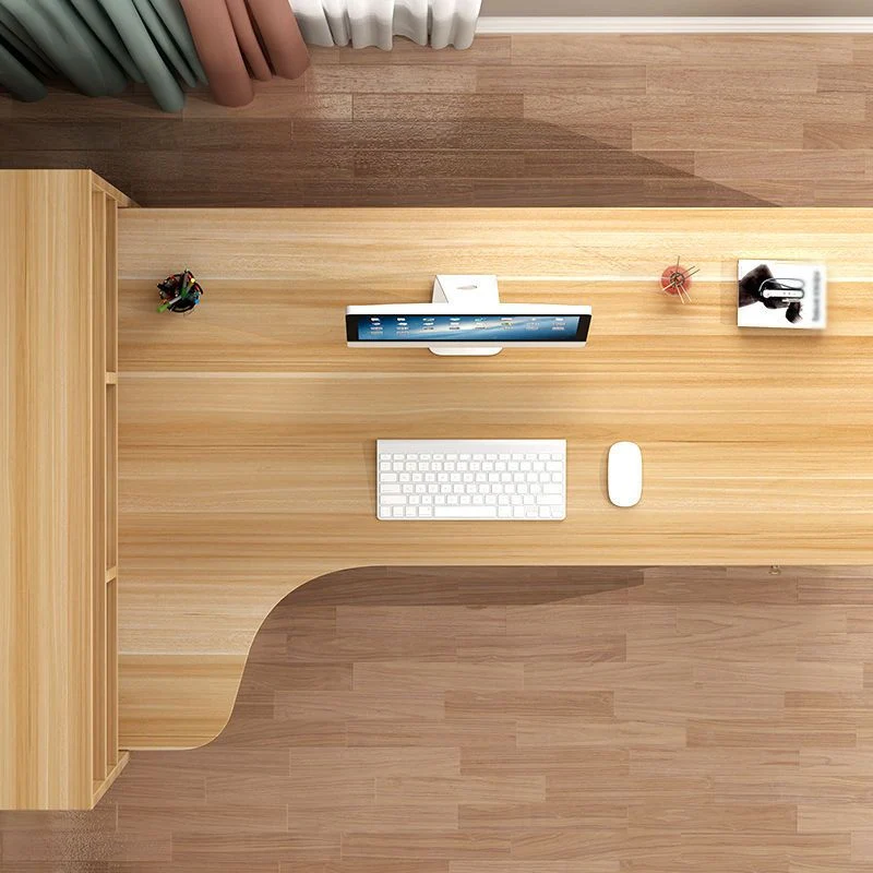 Bureau d'ordinateur de style contemporain, bureau de chambre à coucher avec bibliothèque Clearhalo