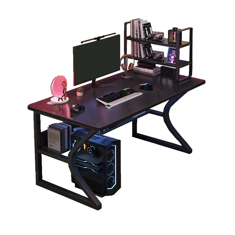 Bureau d'ordinateur de style contemporain, bureau de travail de forme rectangulaire avec 2 pieds pour la maison Clearhalo