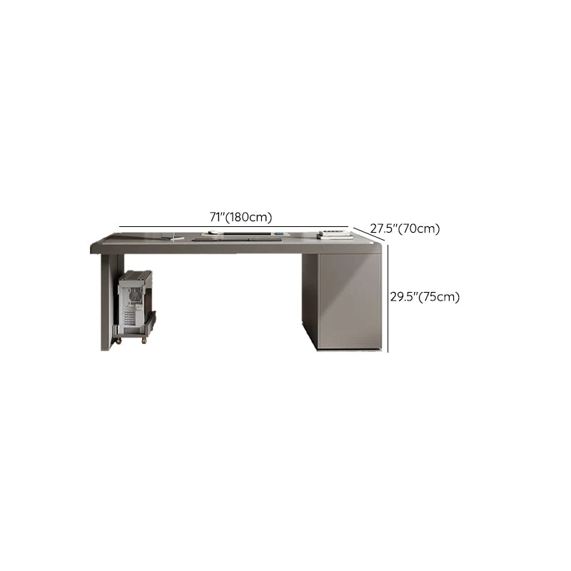 Bureau d'ordinateur de style moderne de bureau de bureau en pierre rectangulaire pour le bureau Clearhalo
