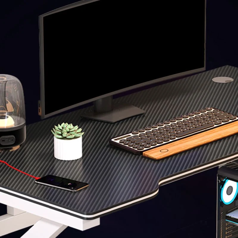 Bureau d'ordinateur de style moderne en métal de forme libre pour la maison Clearhalo
