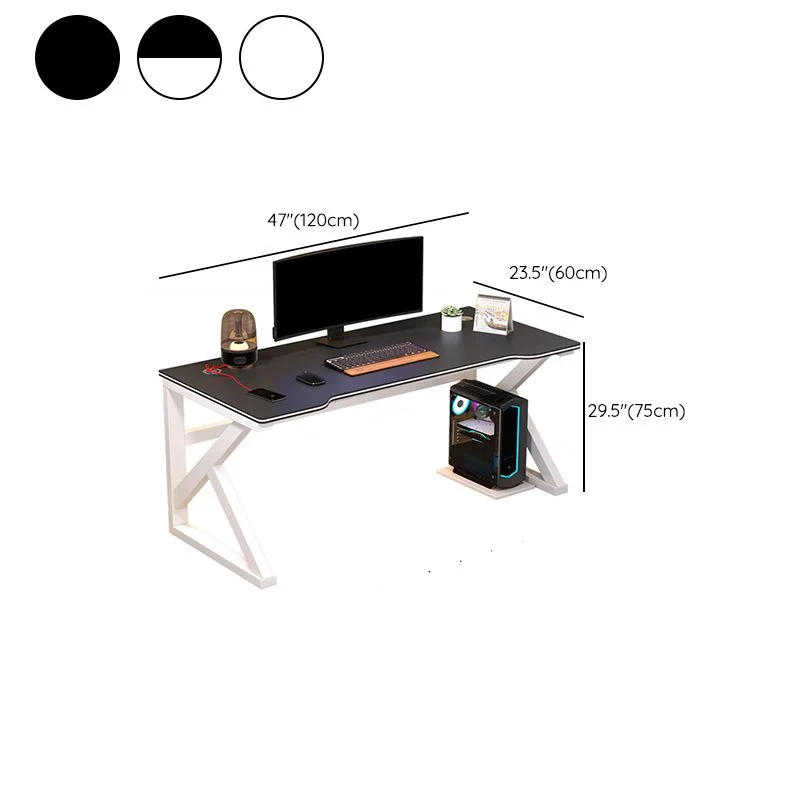 Bureau d'ordinateur de style moderne en métal de forme libre pour la maison Clearhalo