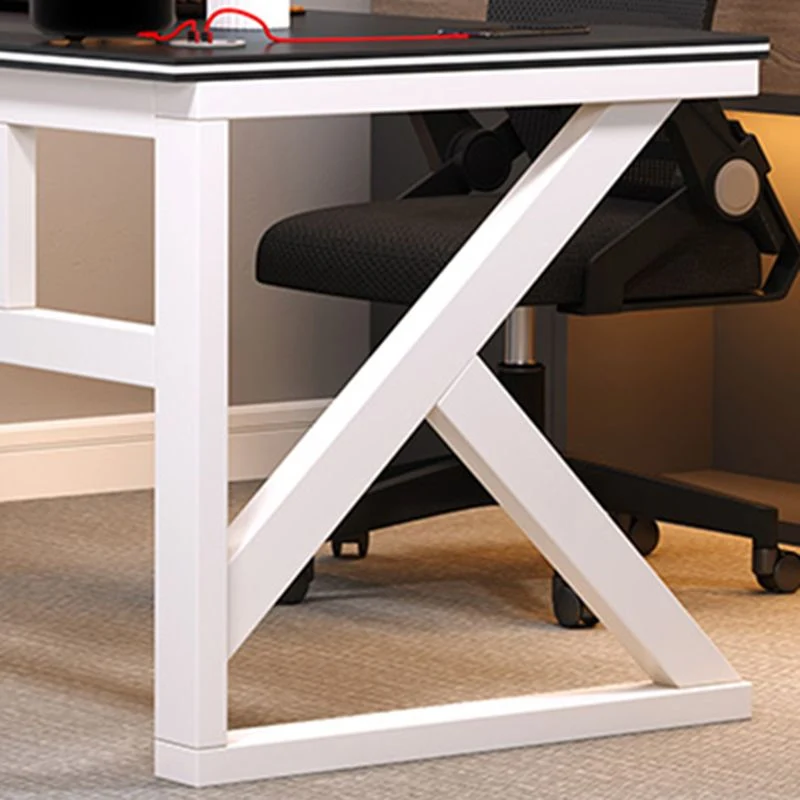 Bureau d'ordinateur de style moderne en métal de forme libre pour la maison Clearhalo