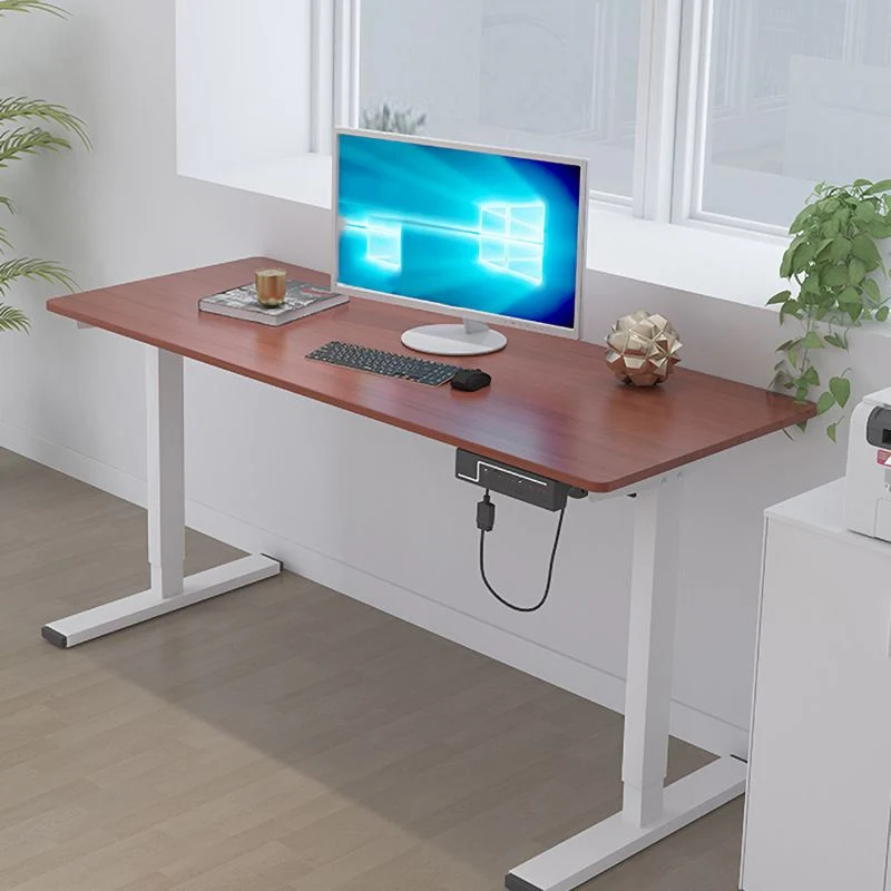 Bureau de dortoir avec pieds en acier, bureau d'écriture à hauteur réglable Clearhalo