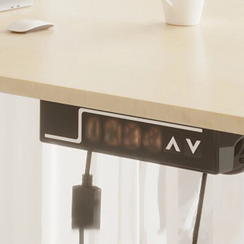 Bureau de dortoir avec pieds en acier, bureau d'écriture à hauteur réglable Clearhalo