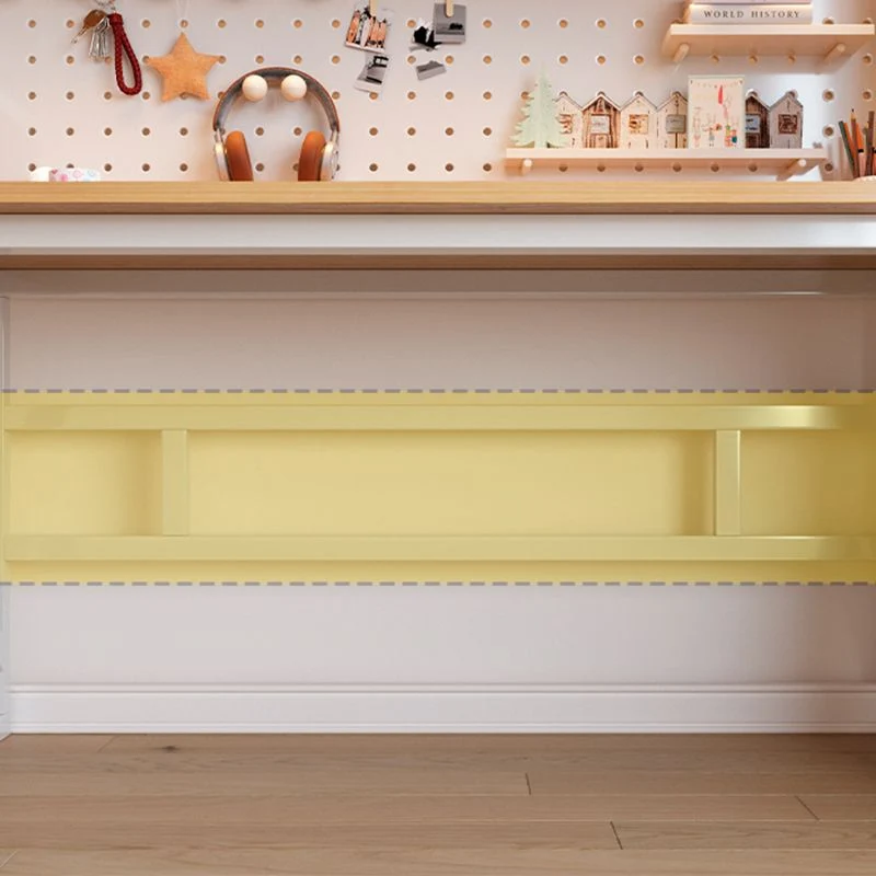 Bureau de dortoir contemporain à base luge avec étagères de rangement Clearhalo