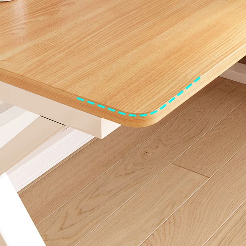 Bureau de dortoir contemporain à base luge avec étagères de rangement Clearhalo