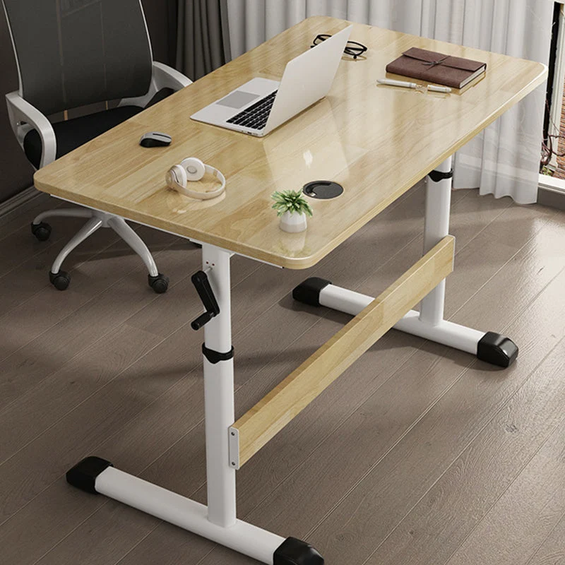 Bureau de dortoir pliant moderne, bureau de 23,6 pouces de hauteur avec base en forme de T Clearhalo