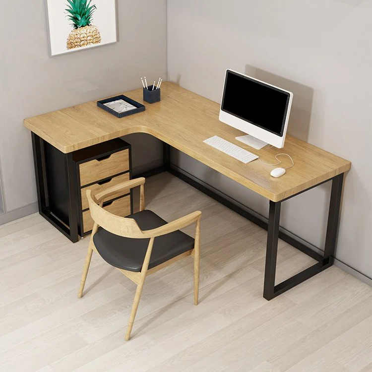 Bureau d'étude à domicile en forme de L, bureau de 29,6 pouces de hauteur pour salon et chambre à coucher Clearhalo