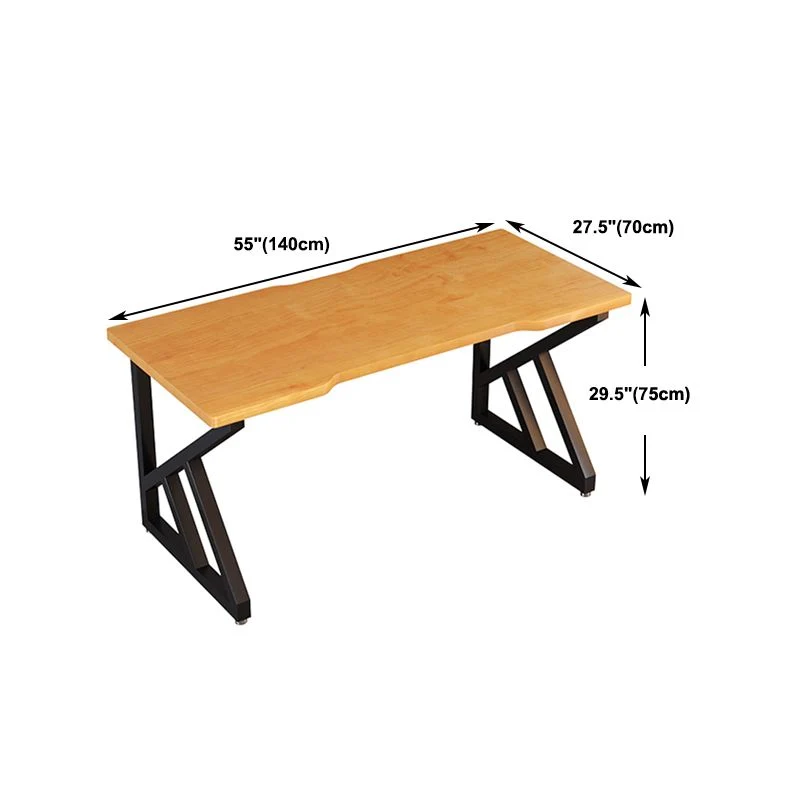 Bureau ergonomique de 29,5 pouces, bureau rectangulaire jaune Clearhalo