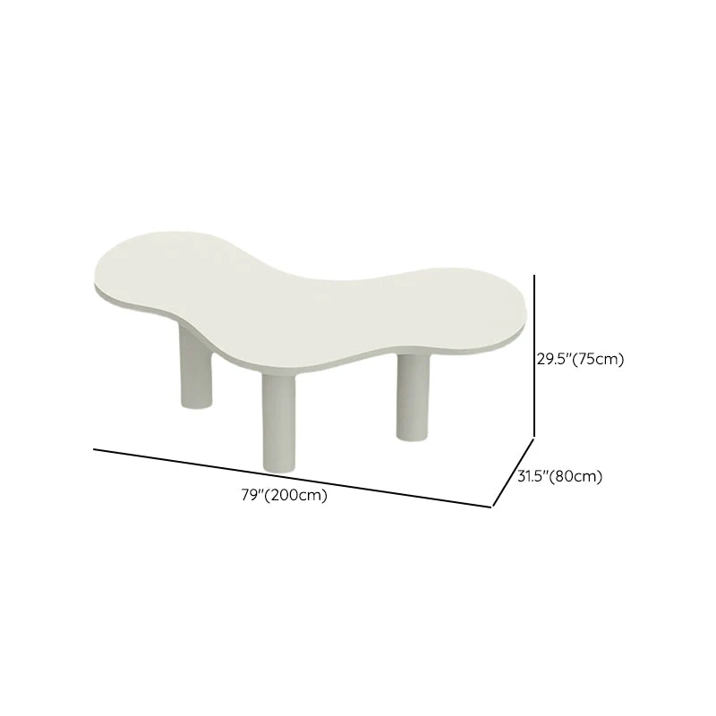 Bureau exécutif de forme spéciale, bureau en bois blanc pour le bureau Clearhalo