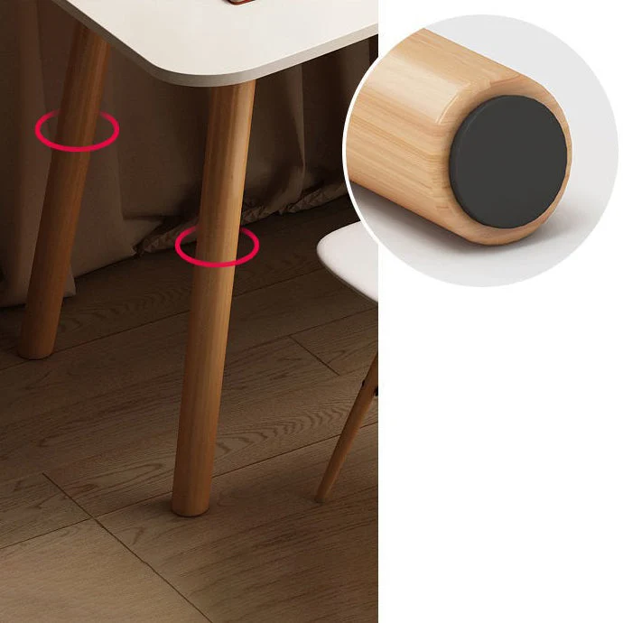 Bureau de forme libre moderne, bureau d'écriture en bois artificiel avec tiroir Clearhalo
