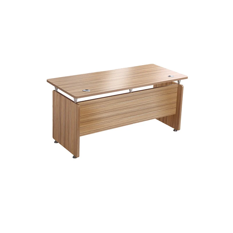 Bureau de forme rectangulaire en bois avec 0/3 tiroirs en naturel/marron Clearhalo