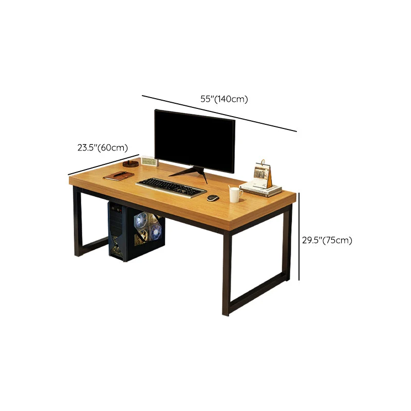 Bureau de forme rectangulaire réversible, bureau d'écriture naturel pour le bureau Clearhalo