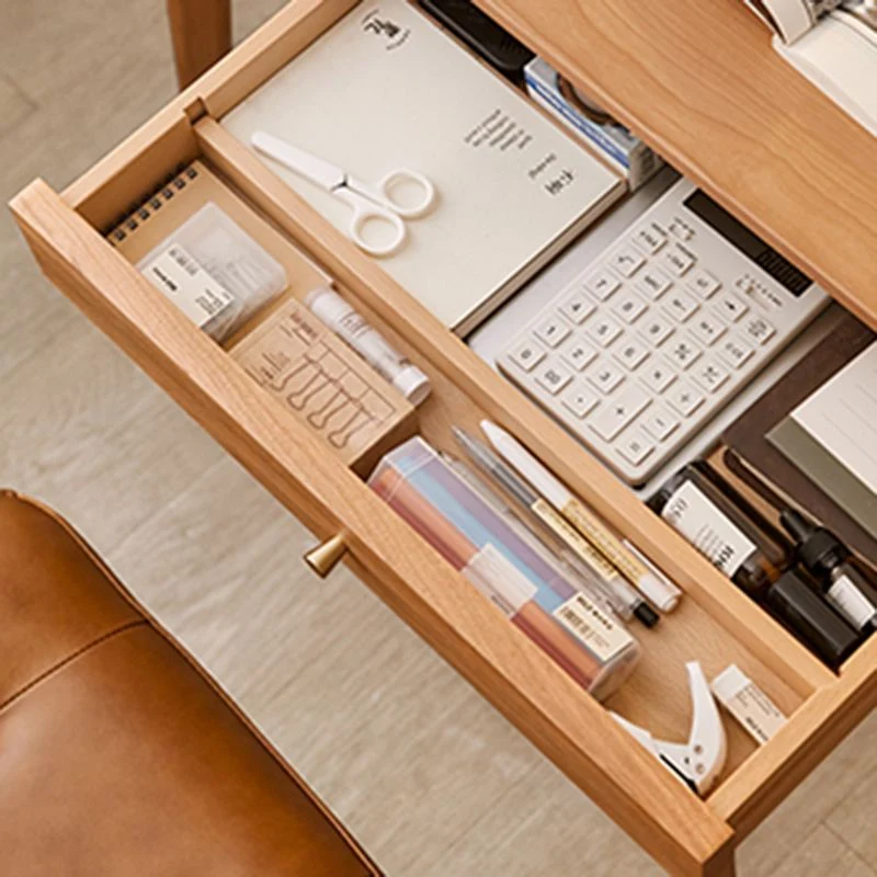Bureau de gestion de câbles moderne, bureau d'écriture en bois massif pour chambre à coucher Clearhalo
