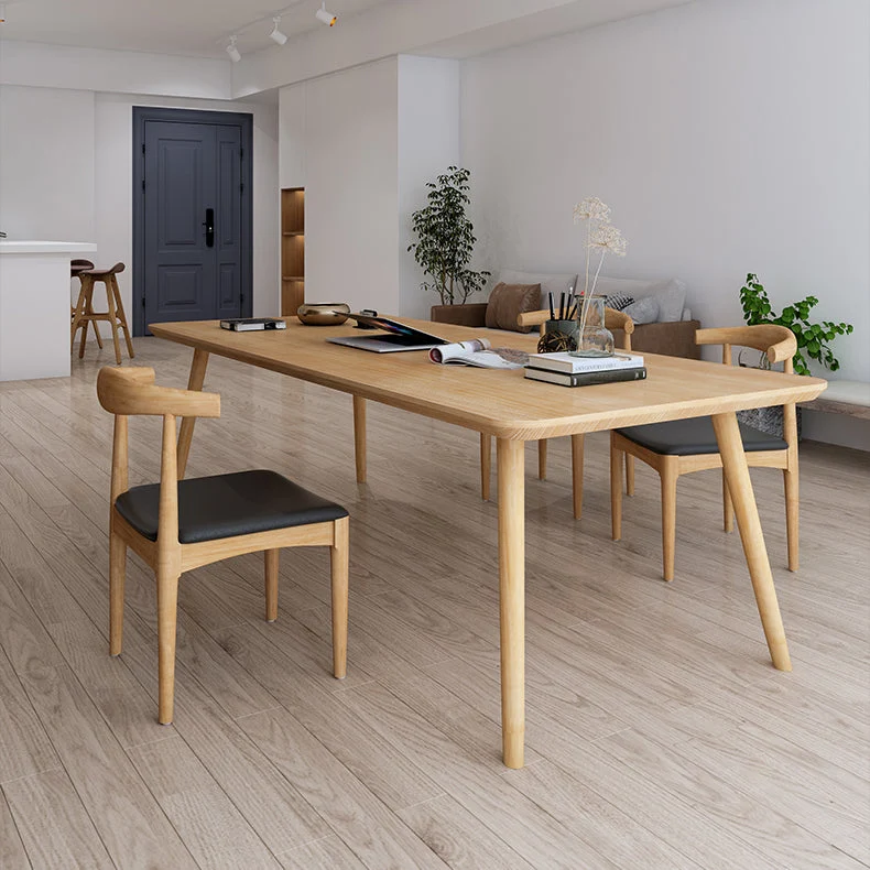 Bureau incurvé de style moderne Bureau à usage domestique Parsons en bois massif Clearhalo