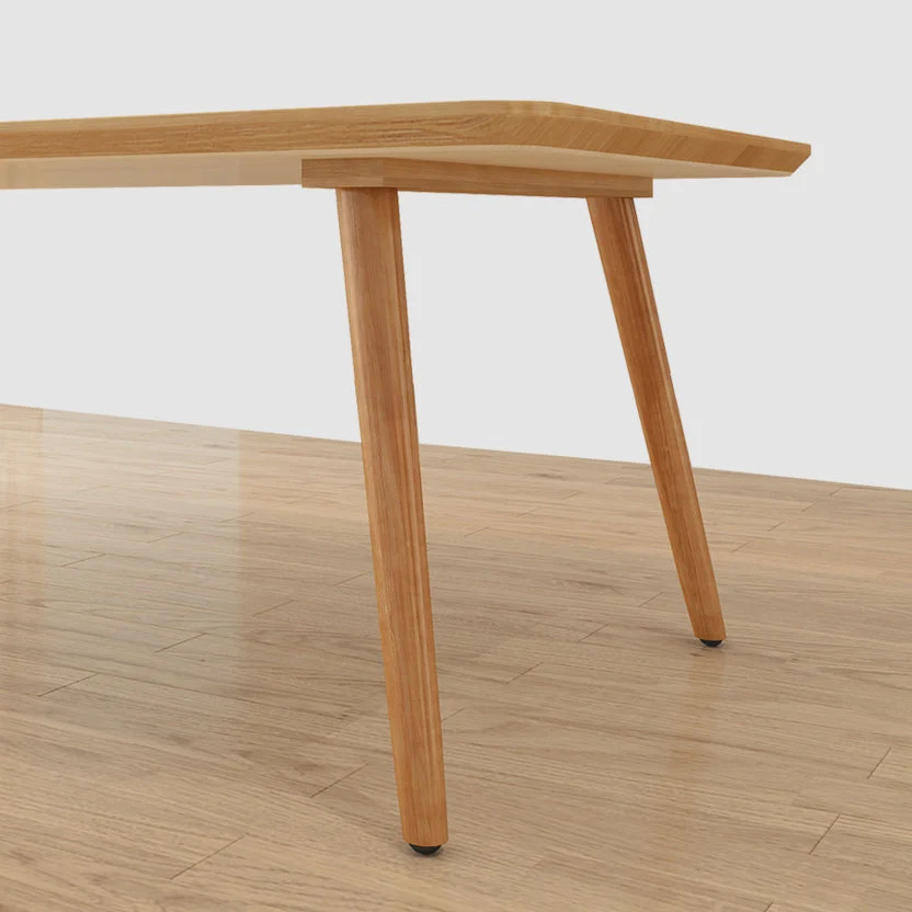 Bureau incurvé de style moderne Bureau à usage domestique Parsons en bois massif Clearhalo