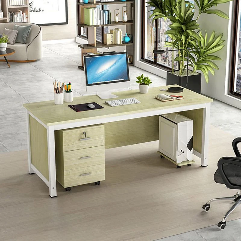 Bureau industriel Bureau d'ordinateur en bois manufacturé pour la maison et le bureau Clearhalo