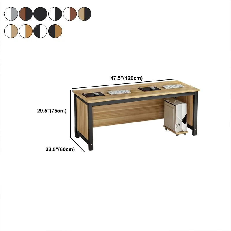 Bureau industriel Bureau d'ordinateur en bois manufacturé pour la maison et le bureau Clearhalo