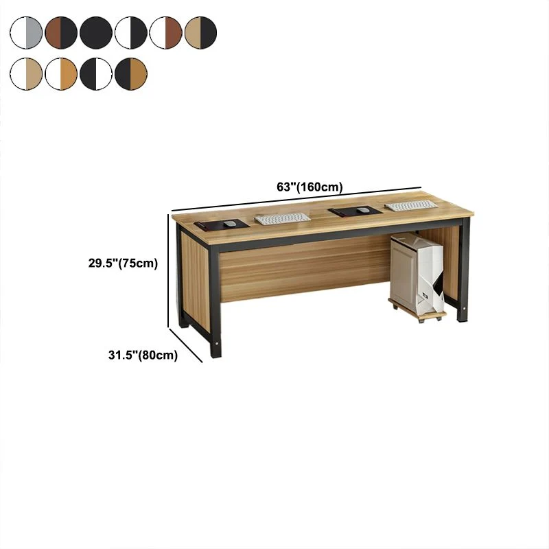 Bureau industriel Bureau d'ordinateur en bois manufacturé pour la maison et le bureau Clearhalo
