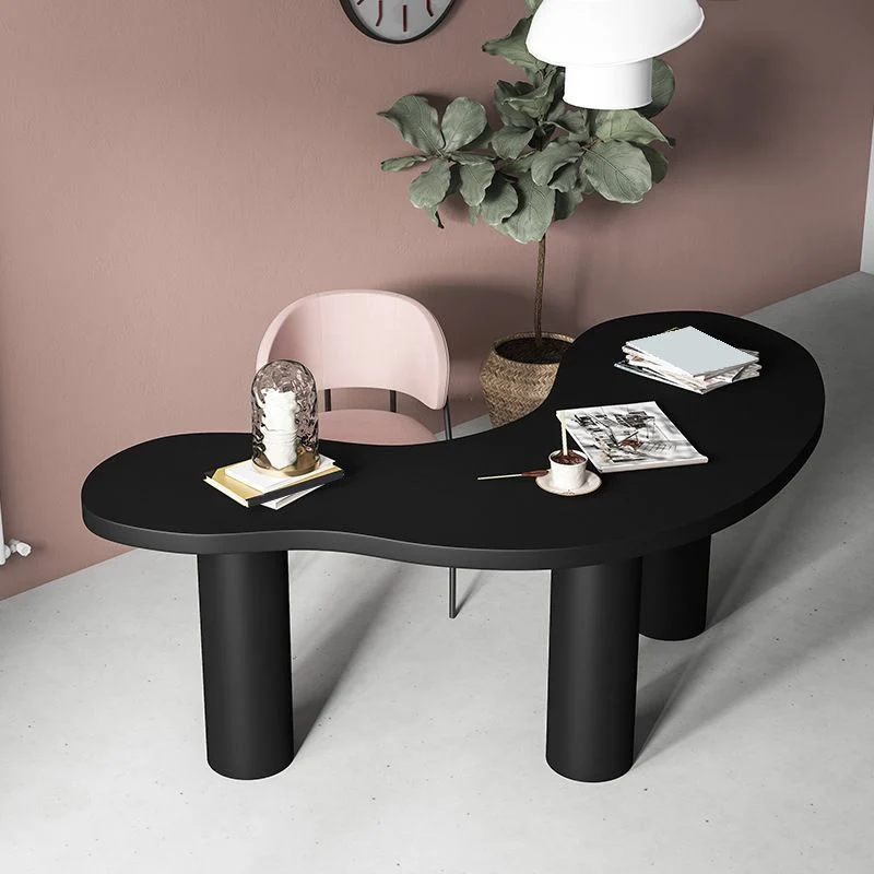 Bureau industriel noir bureau en bois de pin et bois artificiel Clearhalo