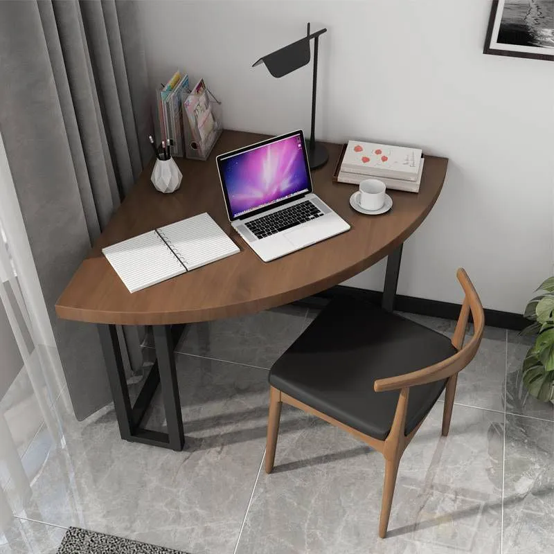 Bureau industriel en pin et métal Bureau en bois marron Clearhalo