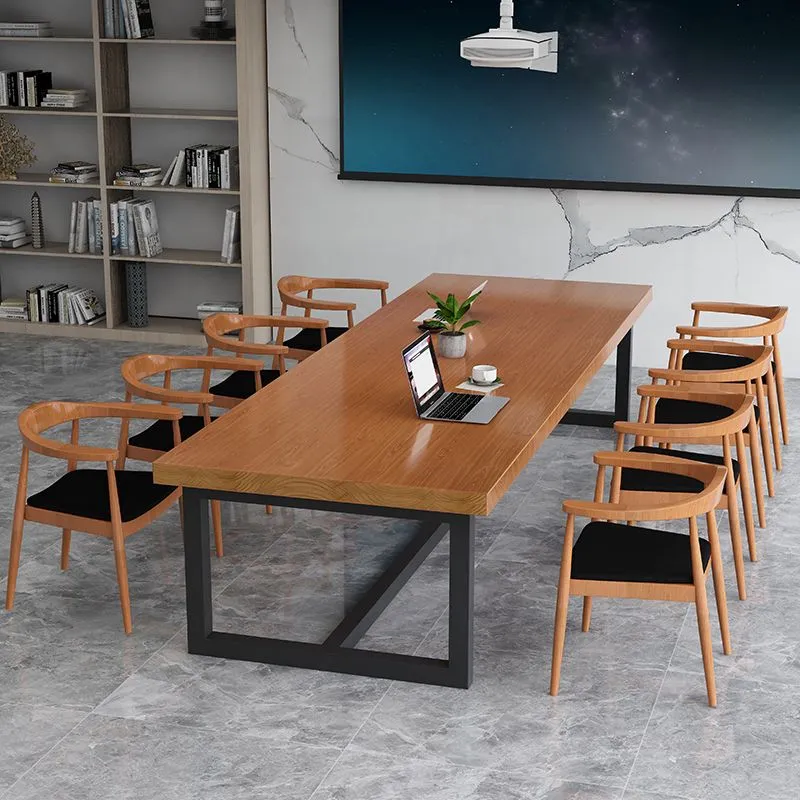 Bureau industriel de table de réunion de rectangle avec la base de chevalet Clearhalo