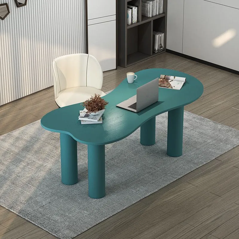 Bureau industriel vert en bois de frêne et bureau en bois artificiel pour chambre à coucher Clearhalo