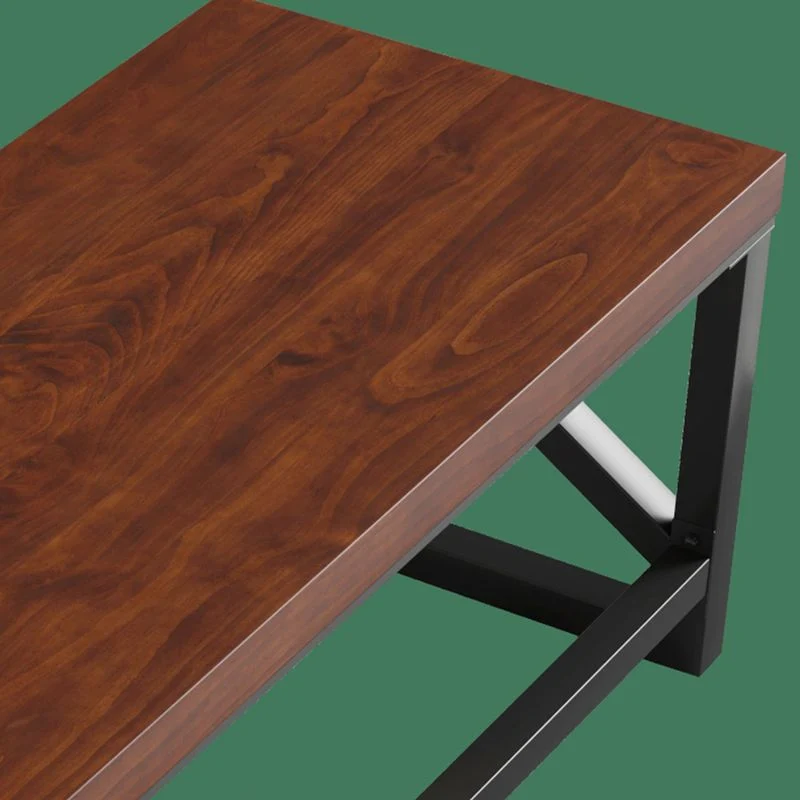 Bureau de jeu contemporain en bois massif, bureau d'ordinateur rectangulaire de 29,53 po de hauteur Clearhalo