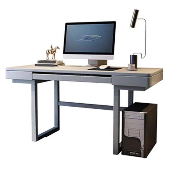 Bureau de jeu contemporain Bureau d'ordinateur au fini antique avec 2 tiroirs de rangement Clearhalo