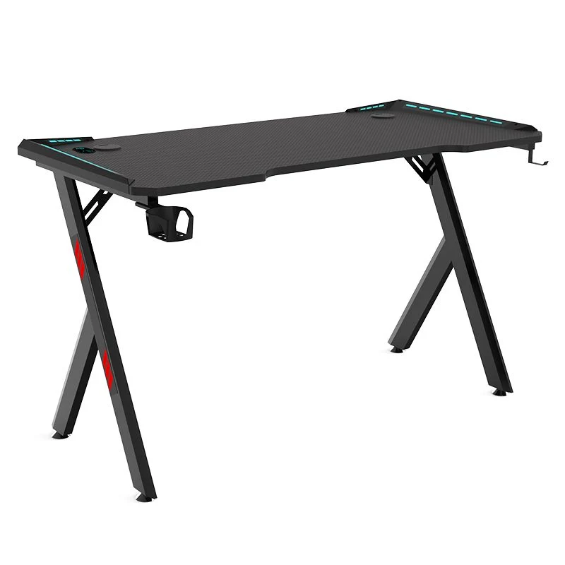 Bureau de jeu contemporain de forme libre, bureau en bois manufacturé pour le bureau Clearhalo