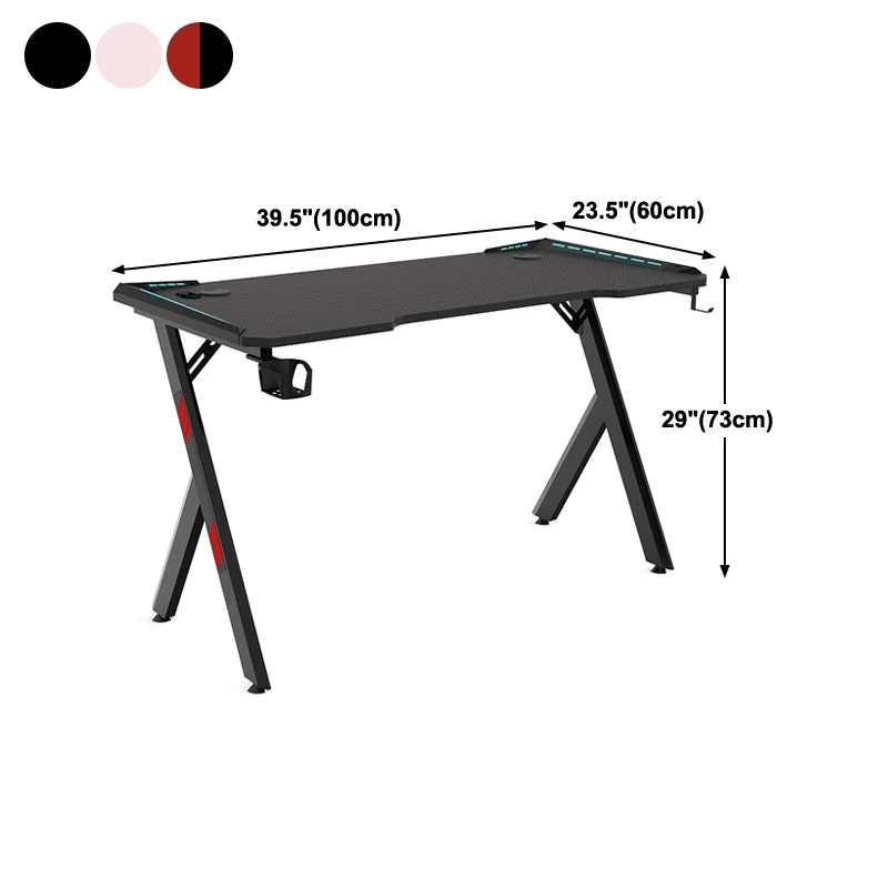 Bureau de jeu contemporain de forme libre, bureau en bois manufacturé pour le bureau Clearhalo