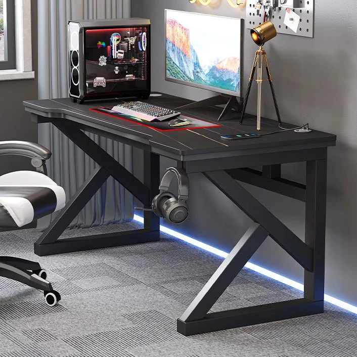 Bureau de jeu industriel en pierre de 29,53 po de haut avec base luge Clearhalo