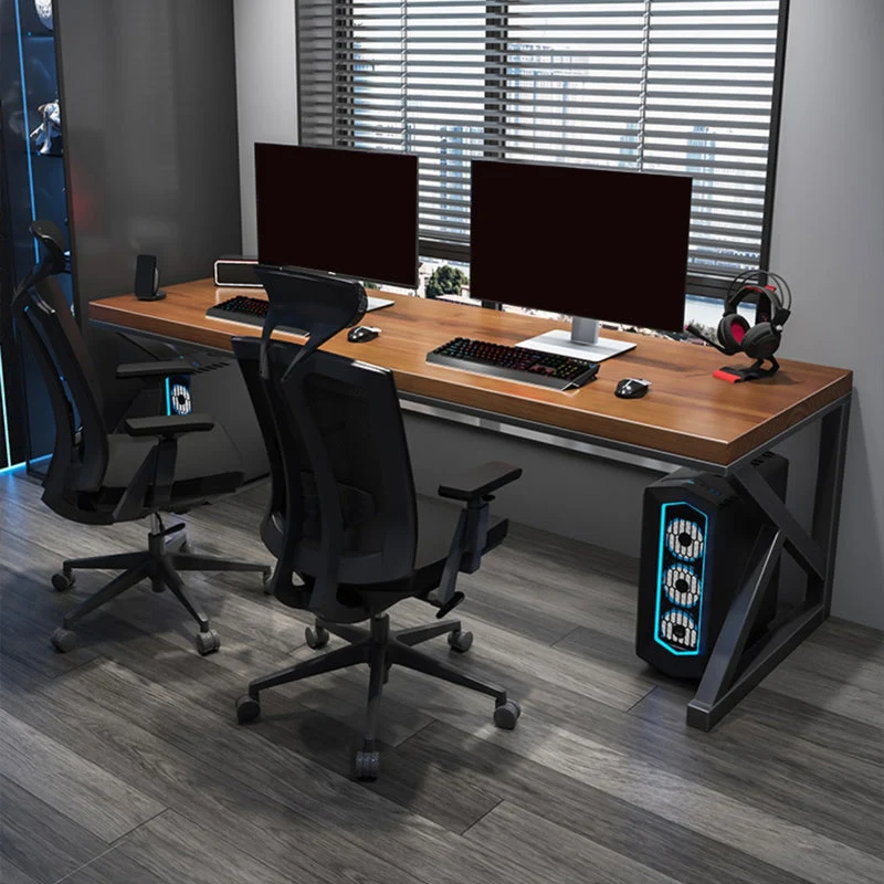 Bureau de jeu moderne en bois massif, bureau d'ordinateur rectangulaire de 29,53 pouces de haut Clearhalo